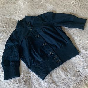 Forever 21 cropped navy jacket